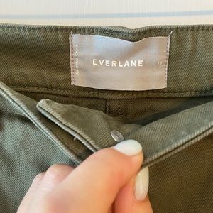 NWOT EVERLANE STRAIGHT CROP PANT IN OLIVE